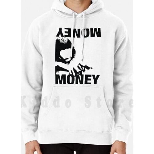 Money Girl With Gun In A Pop Art Style Black And White Hoodies Long Sleeve Money Robbery Gun Shoot Out Girls
