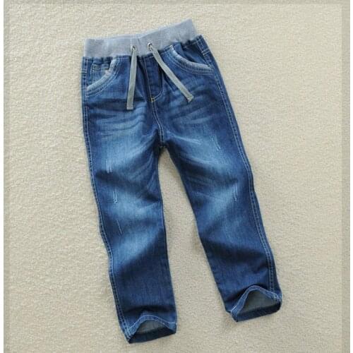 Childrens wear 2019 spring and autumn new childrens boys jeans trousers in the big childrens pants