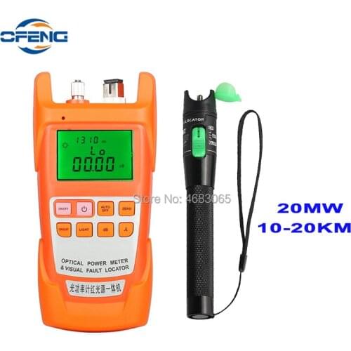 FTTH Fiber Optic Tool Kit with Optical Power Meter and 20MW Visual Fault Locator Use Fiber optic test pen 10-20KM
