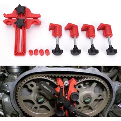 JETTING 5pcs/set Universal Dual Cam Clamp Camshaft Timing Sprocket Gear Locking Tool Kit Plastic 0.32kg (0.71lb.)