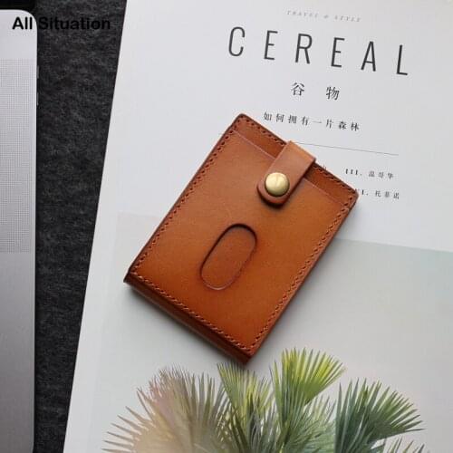 Luxury Driving License Card Set First Layer Cow Leather Top Quality Mini ID Credit Card Purses Unisex Simple Bus Card Wallets