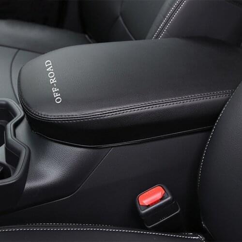 Leather Car Central Armrest Mat Box Cover Auto Arm Rest Cushion Covers Armrest Console Protection For Toyota RAV4 2019 2020