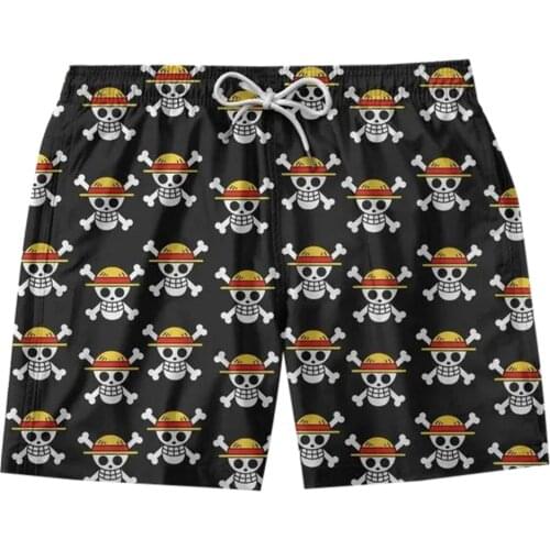 Anime One Piece Summer Casual Shorts Men Beach Shorts Breathable Beach Boardshorts Sweatpants