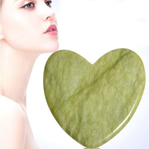 1PC Natural Jade Gua sha Stone Board Massage Guasha Plate Jade Face Massager Scrapers Tools For Face Neck Back BodyTool