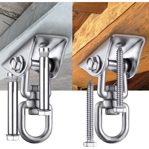 Swings Fixed Plate Buckles Kit 360 Degrees Lounger Hanging Hooks Practical Accessories for Porch Swings Rocking Chairs Sandbag