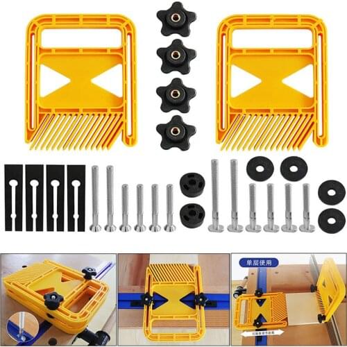 Feather Loc Board Set Multi-purpose Woodworking Engraving Machine Extended Double Featherboards Miter Gauge Slot DIY Tools
