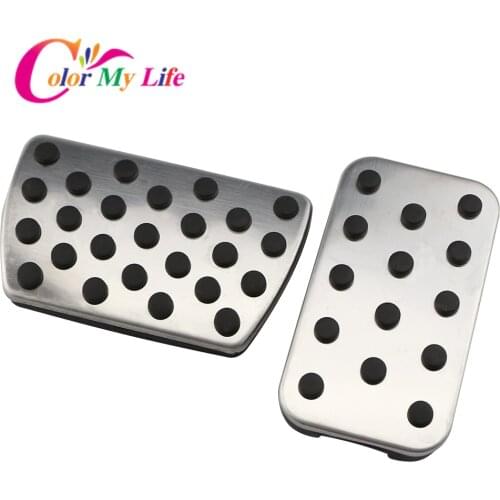 Color My Life AT Stainless Steel Car Pedals Auto Pedal Cover for Honda Civic CRV Jade Accord Elysion Odyssey Parts Accessories