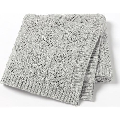 Baby Blanket 100%Cotton Plaid Knit Newborn Girl Boy Stroller Wrap Swaddle Super Soft Toddler Infant Bed Cradle Crib Solid Quilts