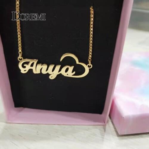 Titanium steel color photo necklace customization, square heart-shaped DIY couple pendant creative clavicle necklace