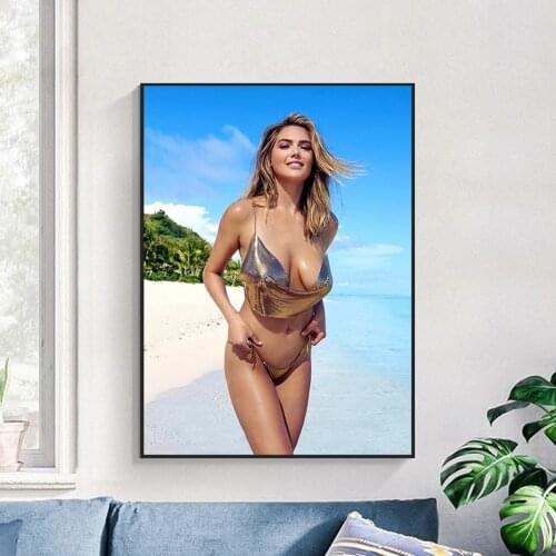 Poster Canvas Printmaking Model Kate Upton Painting Modern Bikini Girl Sexy Wall Art Picture For Living Room Home Decoration