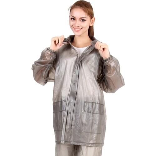 Plastic Motorcycle Rain Jacket Reusable Waterproof Rainwear Suit Adults Impermeable Wet Weather Gear Veste Pluie Raincoat EB50YY