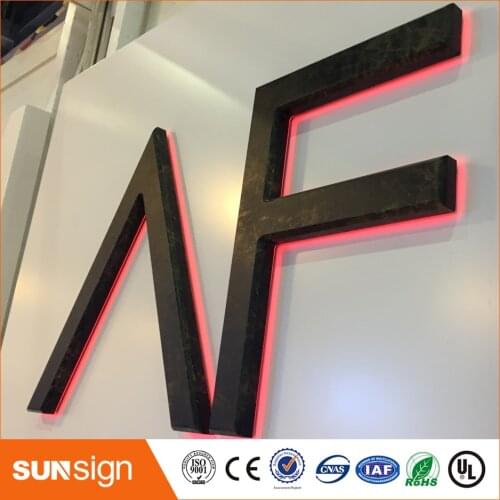 Backlit house Number sign stainless steel signage letters LED 3D illuminated letters signs for Advertising customized