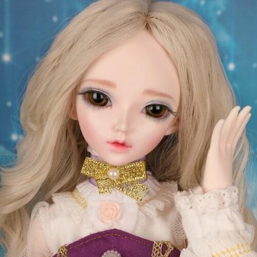 Full Set 1/4 Bjd Doll Sd Fashion Chloe Joint Resin Doll With Eyes For Baby Girl Christmas Birthday Present Gift