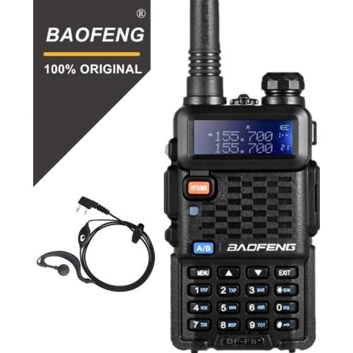 Baofeng F8+ Walkie Talkie Police Two Way Radio Pofung Dual Band Outdoor Long Range VHF UHF Ham Transceiver