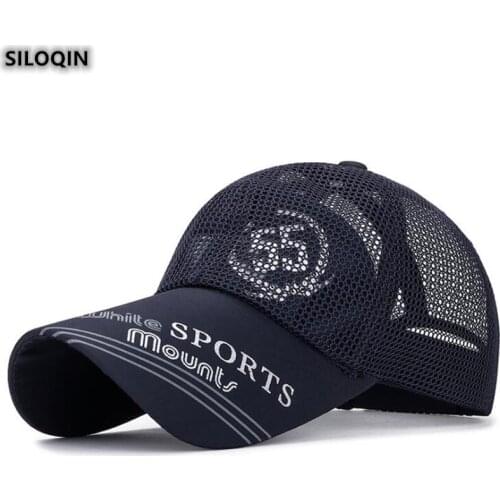 SILOQIN Mens Sunhat Summer New Breathable Brands Baseball Caps For Womens Adjustable Size Outdoor Sports Snapback Cap Unisex