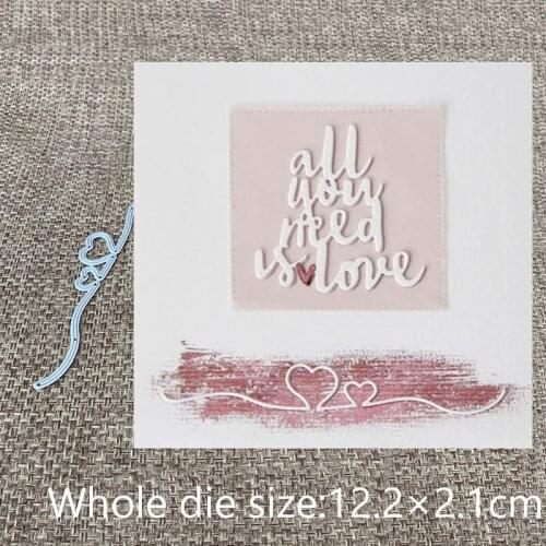 XLDesign Craft Metal Cutting Die cut dies heart string side decoration scrapbooking Album Paper Card Craft Embossing die cuts