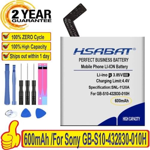 Top Brand 100% New 600mAh J18405 Battery for Sony GB-S10-432830-010H Smart Watch Batteries