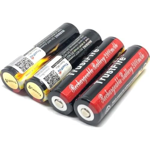 TrustFire Protected 18650 3.7V 2400mAh Lithium Batteries Rechargeable 18650 Li-ion Battery for Flashlights Torch