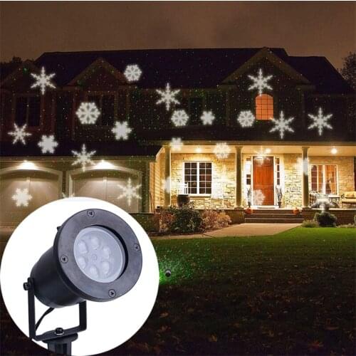 Waterproof Outdoor Led White Snowflake Projection Lamp The Lawn Lamp Led Christmas Lights The Stars Projection Atmosphere Lamp