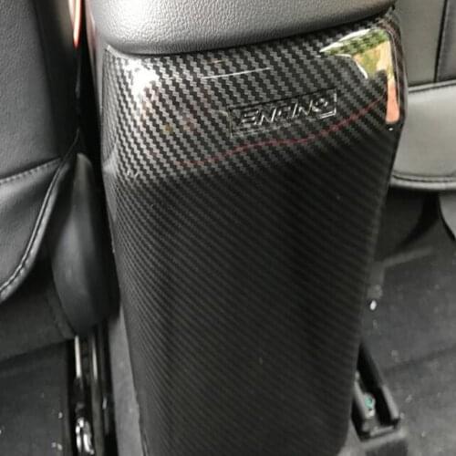 For Hyundai Kona Encino Kauai 2018 2019 2020 Carbon Fiber Rear Air Condition Vent Outlet Cover Trim Car Styling Accessories