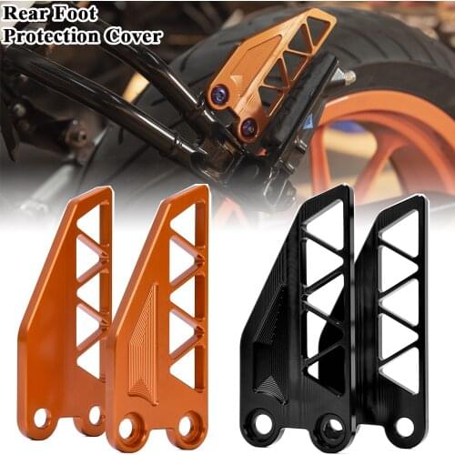 For KTM Duke 250 390 2017 2018 2019 Motorcycle Aluminum Rear Heel Protective Cover Guard Foot Flanks For DUKE 390 Accessories