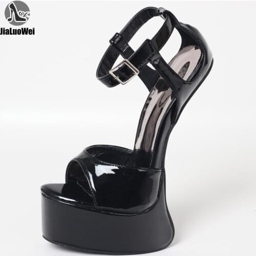 JIALUOWEI 22CM High Wedge Heel less platform Open Toe Sexy Shoes women sandals Size 5-15