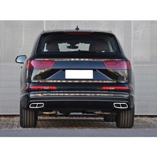 2 upgrade 4 holes Stainless steel For AUDI Q7 2016-19 4M Car Rear Exhaust Tail Pipe Cover Trim Muffler High Quality Accessories