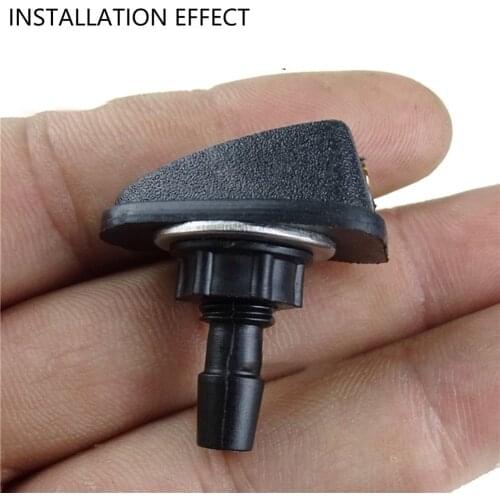 2pcs/set Car Universal 8mm 1pairxt Windshield Wiper Nozzle Jet Sprayer Kit Sprinkler Water Fan Cover Gasket Outlet Adjustment