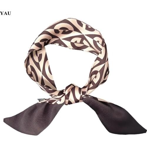 2020 New Style 95cm*5cm Three Design Printed Small Scarf Women Twill Silk Scarf Headband Long Scarves Bag Accessories Ribbon