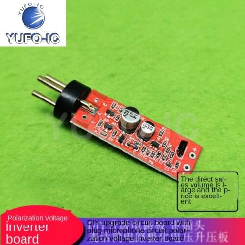 3pcs DIY Upgrade Large Diaphragm Microphone Condenser Mic Microphone Circuit Board Polarization Voltage Booster Plate with Plug
