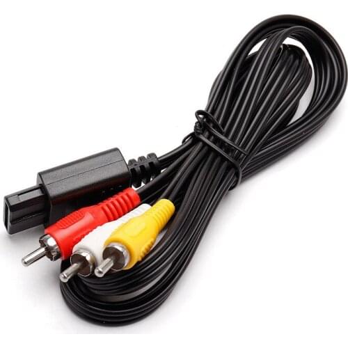 6Ft AV Audio Video A/V TV Cable Cord RCA for Nintendo 64 N64 GameCube NGC SNES SFC