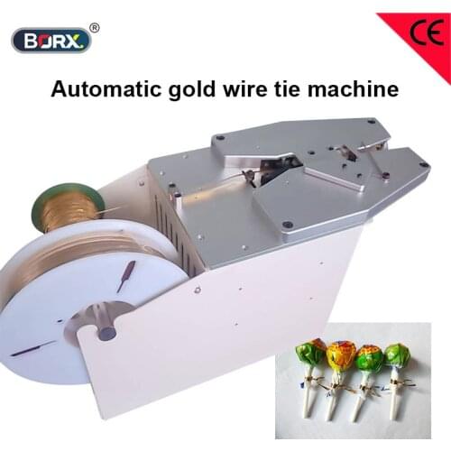 Automatic gold wire tie machine bread bag candy package tight tying tool for foods shop packing