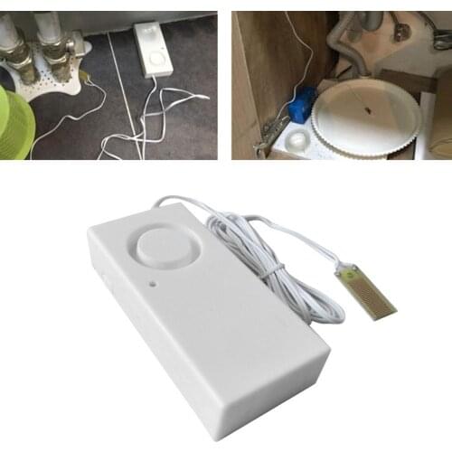 Water Leakage Alarm Detector 130dB Water Leak Sensor Detection Flood Alert Overflow Home Security Alarm System Work Alone