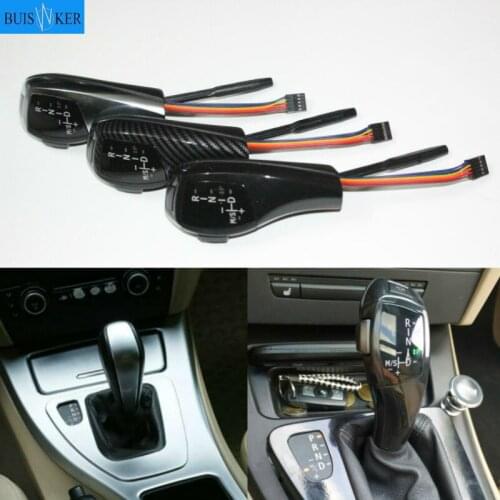 For BMW X5 2004 2005 2006 E53 Car LED Light Gear Shift Knob Shifter Lever Automatic Accessories black carbon fiber Silver E 53