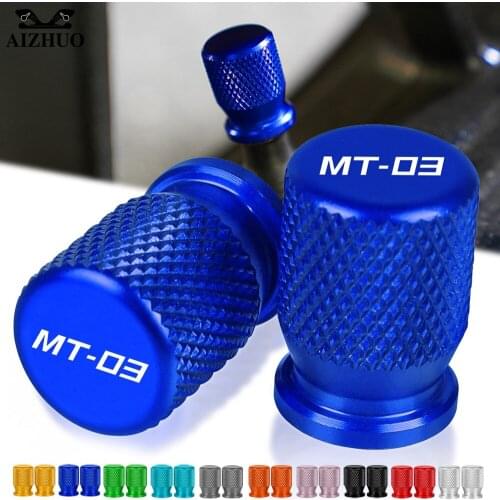 FOR YAMAHA MT03 MT-03 mt03 2005-2020 2019 2018 2017 CNC Aluminum Motorcycle Accessories Tire Valve Air Port Cover Cap MT 03 LOGO