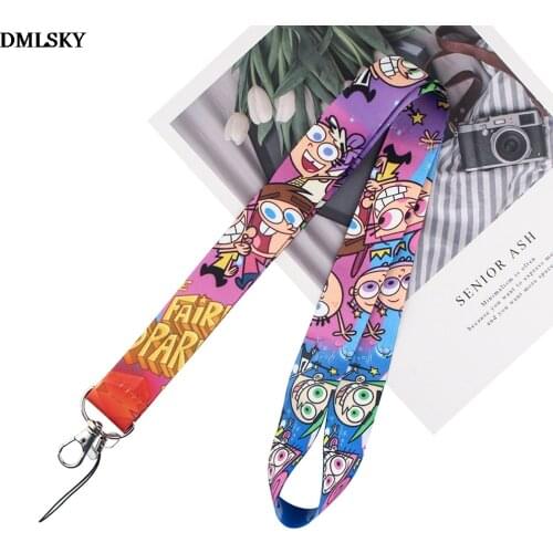 DMLSKY Cute Cartoon Lanyard Keychain Lanyards for keys Badge ID Mobile Phone Rope Neck Straps Accessories Gifts M4422