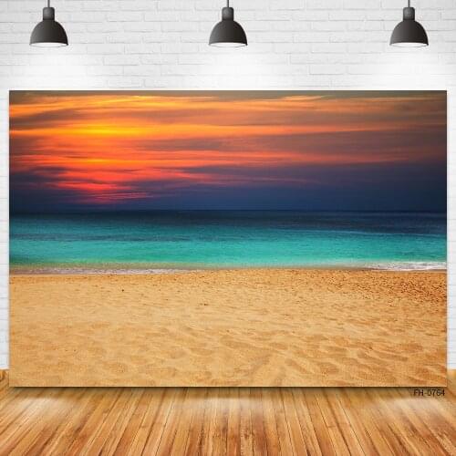 Natural Scenery Tropical Summer Beach Sea Sand Sunset Photography Baby Portrait Photocall Backgrounds Backdrops For Photo Studio