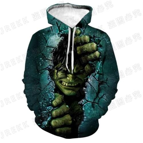 Cool Marvel Hulk Sweatshirts Pullover 3D Print Men Women Children Fashion Hoodies Streetwear Boy Girl Kids Casual Tops Clothing