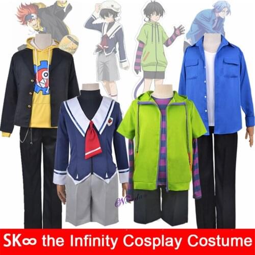 Anime SK8 the Infinity Langa Hasegawa Reki Kyan Miya Chinen Cosplay Costume SK Eight Skateboard School Uniform Outfit Wig Suit