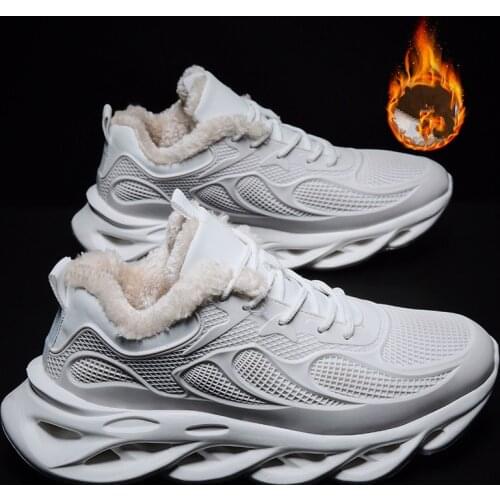 New Mens Casual Shoes High Quality Fashion Comfortable Sneakers Shoes Men White Winter Plush Warmth Mens Shoes Zapatillas Hombre
