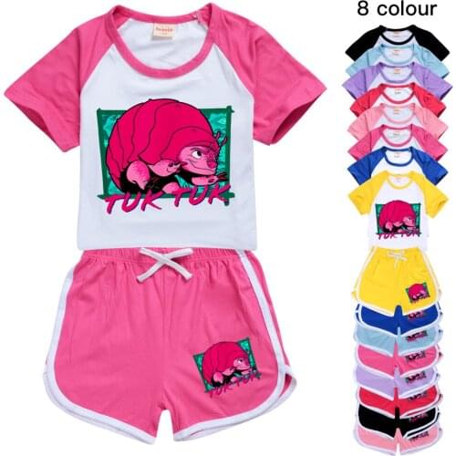 Summer Baby Boy Clothes Cartoon Raya and The Last Dragon Kids Girl Children Top Tee Short Sleeve T Shirt+Short 2Pcs Set Pyjamas