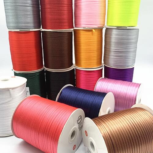 NEW 10 yards 3mm Silk Satin Ribbons for Crafts Bow DIY Handmade Gift Wrap Party Wedding Decorative