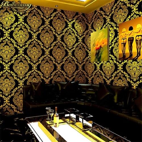 Beibehang papel de parede 3D wallpaper for walls 3 d Embossed European Damascus Wall Paper Home Decor TV Background Living Room