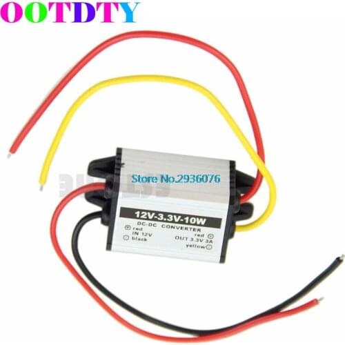 OOTDTY Waterproof DC to DC buck Converter 12V to 3.3V 10W Power Supply Module APR18_25