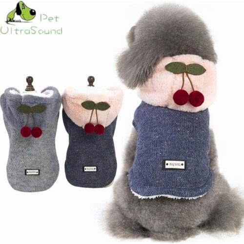 Autumn Winter Pet Dog Clothes Warm Knitting Acrylic Cat Dog Coat Jackets Sport Style Puppy Hooded Clothing For Small Medium Dogs