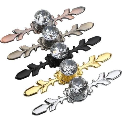 Luxury Diamond Crystal Handles Knobs Shoebox Cabinet Closet Door Drawer Knobs Wardrobe Pulls