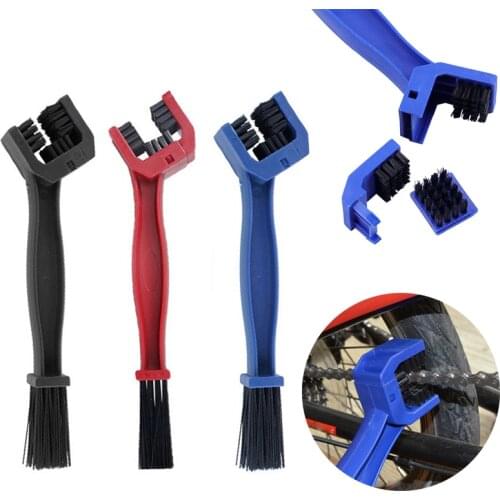 Bike Chain Cleaning Brush 3-Sided Brush Motorcycle MTB Road Bike Chain Crankset Cleaner Moto Maintain Cycling Bicycle Clean Tool