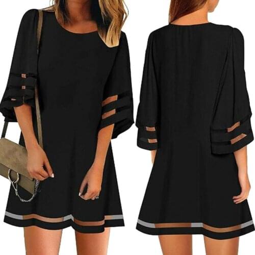 Летние платья с рукавами Swokii China At AliExpress