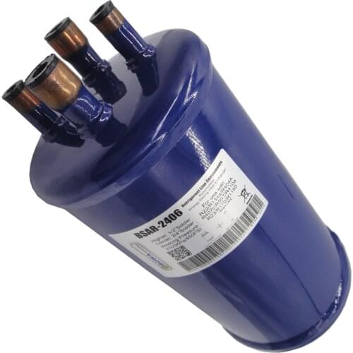 Heat exchanger accumulator metering Orifice match system capacity optimum liquid refrigerant and oil flow back to compressor