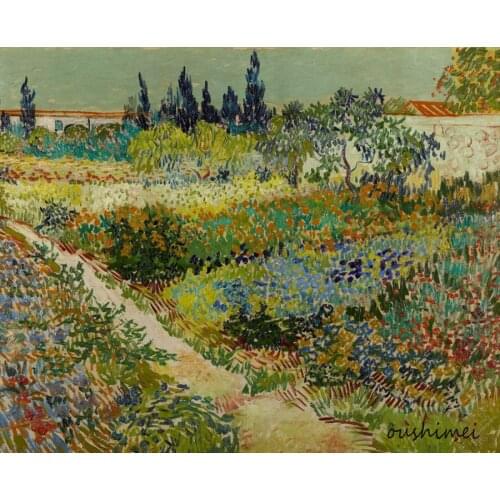 Top Skill Artist Reproduction Van Gogh Beautiful Flower Road Wall Artwork Home Decor Painting Handmade Impressionist Painting